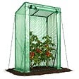 VOUNOT - Serre de jardin Serre tomates avec grande porte enroulable bache PE renforcee 135g/m2 100x50x150cm Vert - vignette