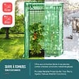VOUNOT - Serre de jardin Serre tomates avec grande porte enroulable bache PE renforcee 135g/m2 100x50x150cm Vert - vignette