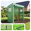 VOUNOT - Serre de jardin Serre tomates avec porte et fenetres moustiquaire bache PE renforcee 135g/m2 200x77x170cm Vert - vignette