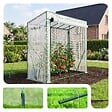 VOUNOT - Serre de jardin Serre tomates avec porte et fenetres moustiquaire bache PE renforcee 135g/m2 200x77x170cm Blanc - vignette