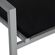 HAPPY GARDEN - Lot de 8 chaises en aluminium gris - textilène noir - vignette