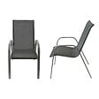 HAPPY GARDEN - Lot de 8 chaises MARBELLA en textilène gris - aluminium gris - vignette