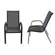 HAPPY GARDEN - Lot de 6 chaises MARBELLA en textilène gris - aluminium gris anthracite - vignette