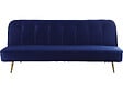 HABITAT ET JARDIN - Canapé Clic Clac en velours "James" - 180 x  83 x 75 cm - 3 places - Bleu foncé - vignette