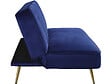 HABITAT ET JARDIN - Canapé Clic Clac en velours "James" - 180 x  83 x 75 cm - 3 places - Bleu foncé - vignette
