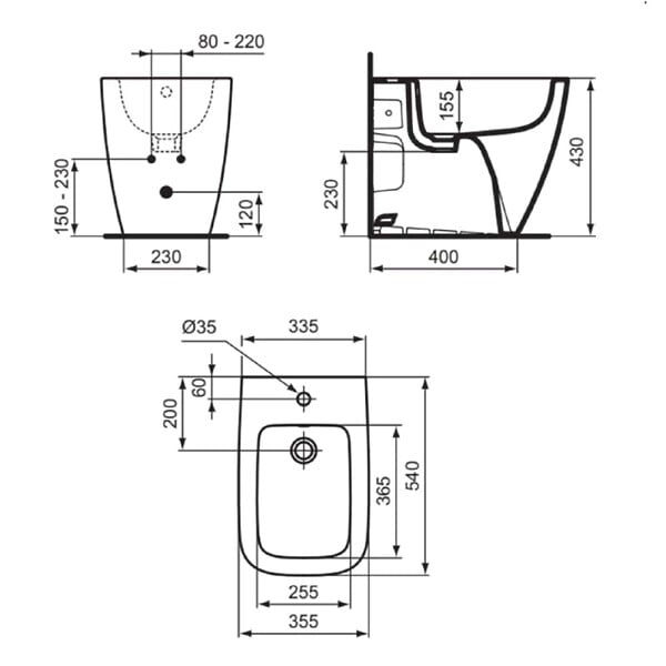 IDEAL STANDARD - Bidet sur pied i.Life B - large