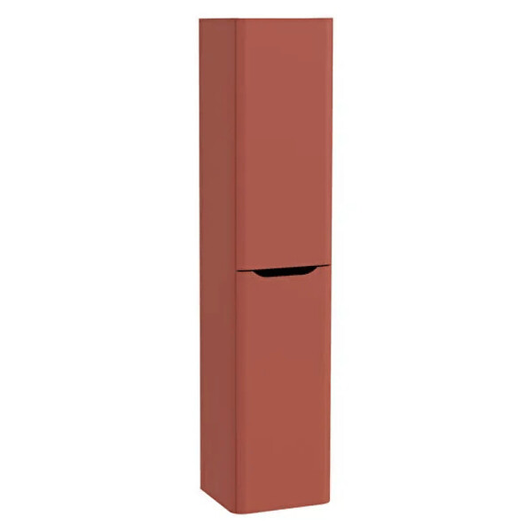 VITRA - Meuble vasque suspendu VitrA Sento Round 80cm Terracotta mat + Colonne version droite - large
