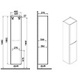 VITRA - Meuble vasque suspendu VitrA Sento Round 120cm Vert mat + Colonne version droite - vignette