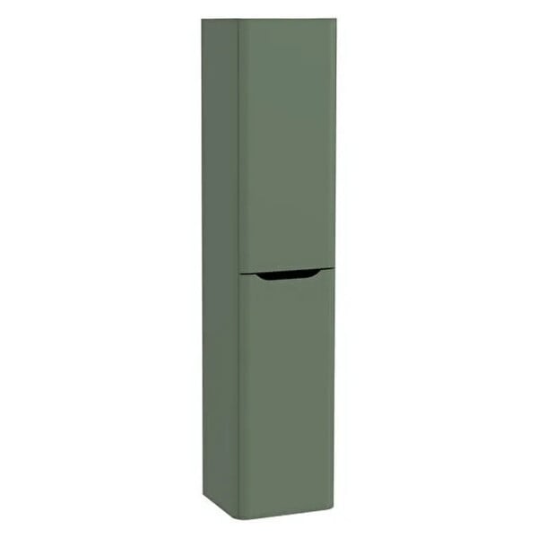 VITRA - Meuble vasque suspendu VitrA Sento Round 80cm Vert mat + Colonne version gauche - large