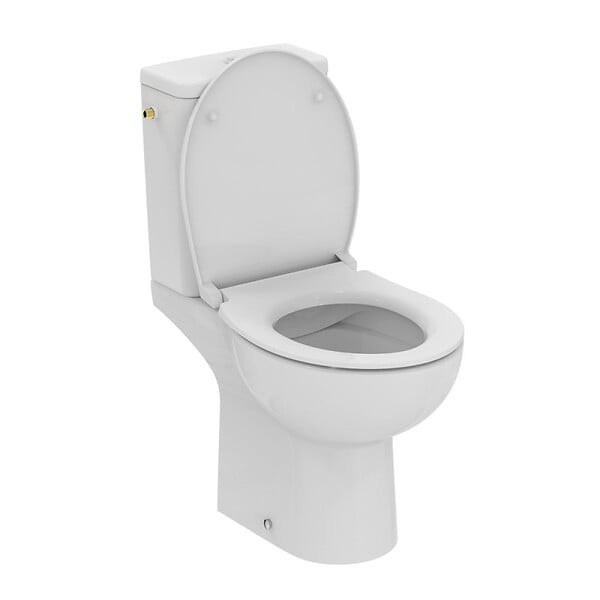 IDEAL STANDARD - WC à poser sans bride sortie horizontale TIRSO RimLS+ avec abattant frein de chute - large