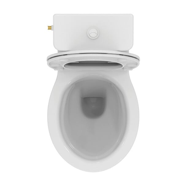 IDEAL STANDARD - WC à poser sans bride sortie horizontale TIRSO RimLS+ avec abattant frein de chute - large