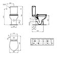 IDEAL STANDARD - WC à poser sans bride sortie horizontale TIRSO RimLS+ avec abattant frein de chute - vignette