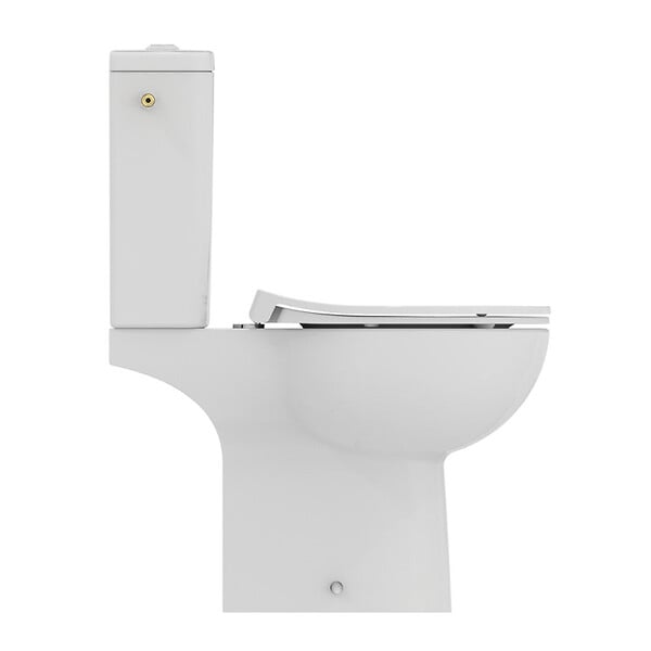 IDEAL STANDARD - WC à poser sans bride sortie horizontale TIRSO RimLS+ avec abattant frein de chute - large