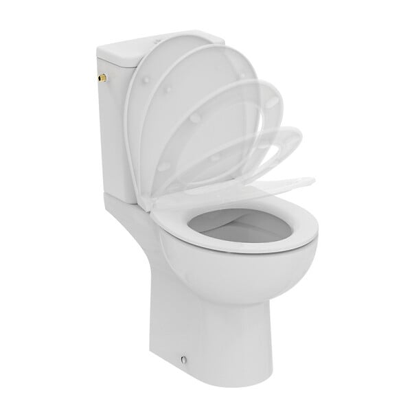 IDEAL STANDARD - WC à poser sans bride sortie horizontale TIRSO RimLS+ avec abattant frein de chute - large