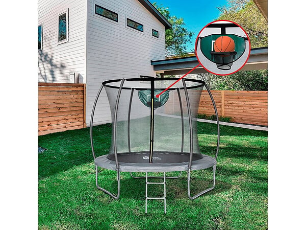 HABITAT ET JARDIN - Trampoline prestige "jumper" 2,44 m et panier basket - large