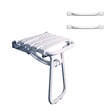 PELLET - Pack avec siège de douche PMR escamotable blanc brillant + 2 barres d'appui 42,5 cm - vignette