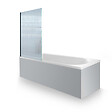 DURAVIT - Baignoire droite 170 X 75 D-Neo + Pare bain AURYS Raywall noir mat version gauche - vignette