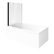 VILLEROY ET BOCH - Baignoire droite Architectura acrylique 160 x 70 cm  + Pare bain gauche AURYS Raywall Noir mat - vignette