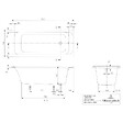 VILLEROY ET BOCH - Baignoire droite Architectura acrylique 160 x 70 cm  + Pare bain gauche AURYS Raywall Noir mat - vignette