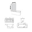 VILLEROY ET BOCH - Baignoire droite avec pieds 170 x 70 cm O.Novo Blanc + Pare Bain gauche AURYS Raywall noir mat - vignette