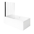 VILLEROY ET BOCH - Baignoire droite Architectura 170 x 75 cm Blanc + Pare bain gauche AURYS Raywall Noir mat - vignette