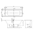 VILLEROY ET BOCH - Baignoire droite Architectura 170 x 75 cm Blanc + Pare bain gauche AURYS Raywall Noir mat - vignette