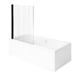 VILLEROY ET BOCH - Baignoire droite Architectura 150 x 70 cm Blanc + Pare bain gauche AURYS Raywall Noir mat - vignette