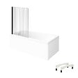 VILLEROY ET BOCH - Baignoire droite Architectura avec pieds acrylique 160 x 70 cm  + Pare bain gauche AURYS Raywall Noir mat - vignette