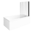 VILLEROY ET BOCH - Baignoire droite Architectura acrylique 150 x 70 cm  + Pare bain droite AURYS Raywall Noir mat - vignette