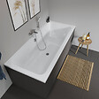 DURAVIT - Baignoire droite D-Code bonde au cente 170 x 75 cm + Pare bain AURYS Raywall noir mat version droite - vignette