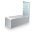 DURAVIT - Baignoire droite 170 X 75 D-Neo + Pare bain AURYS Raywall noir mat version droite - vignette