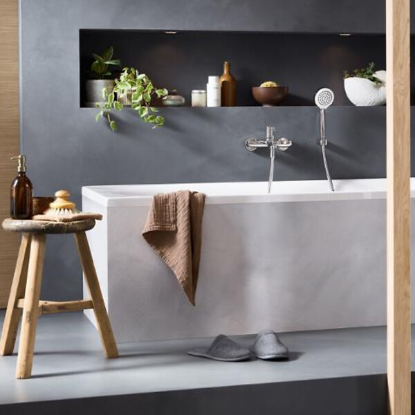 DURAVIT - Baignoire droite 170 X 75 D-Neo + Pare bain AURYS Raywall noir mat version droite - large