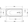 DURAVIT - Baignoire droite 170 X 75 D-Neo + Pare bain AURYS Raywall noir mat version droite - vignette
