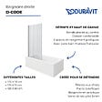 DURAVIT - Baignoire droite D-Code bonde au cente 170 x 70 cm + Pare bain AURYS Raywall noir mat version droite - vignette