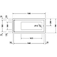 DURAVIT - Baignoire droite 160 X 70 Starck + Pare bain AURYS Raywall noir mat version gauche - vignette