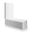 DURAVIT - Baignoire droite 180 X 80 Duravit No.1 + Pare bain AURYS Raywall noir mat version gauche - vignette