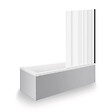 DURAVIT - Baignoire droite 180 X 80 Duravit No.1 + Pare bain AURYS Raywall noir mat version droite - vignette