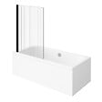 VILLEROY ET BOCH - Baignoire droite Architectura acrylique 170 x 80 cm  + Pare bain gauche AURYS Raywall Noir mat - vignette