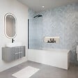 VILLEROY ET BOCH - Baignoire droite Architectura acrylique 170 x 80 cm  + Pare bain gauche AURYS Raywall Noir mat - vignette
