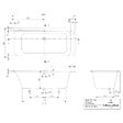 VILLEROY ET BOCH - Baignoire droite Architectura avec pieds acrylique 170 x 80 cm  + Pare bain droite AURYS Raywall Noir mat - vignette