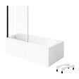 VILLEROY ET BOCH - Baignoire droite avec pieds 160 x 70 cm O.Novo Blanc + Pare Bain gauche AURYS Raywall noir mat - vignette
