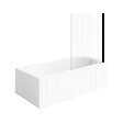 VILLEROY ET BOCH - Baignoire droite O.Novo 160 x 70 cm Blanc + Pare bain droite AURYS Raywall noir mat - vignette
