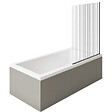 DURAVIT - Baignoire droite 160 X 70 Starck + Pare bain AURYS Raywall noir mat version droite - vignette