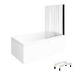 VILLEROY ET BOCH - Baignoire droite Architectura avec pieds acrylique 150 x 70 cm  + Pare bain droite AURYS Raywall Noir mat - vignette