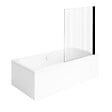 VILLEROY ET BOCH - Baignoire droite Architectura 170 x 75 cm Blanc + Pare bain droite AURYS Raywall Noir mat - vignette