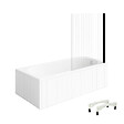 VILLEROY ET BOCH - Baignoire droite avec pieds 170 x 70 cm O.Novo + Pare bain droite AURYS Raywall noir mat - vignette