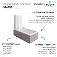 DURAVIT - Baignoire droite 170 X 75 Starck + Pare bain AURYS Raywall noir mat version droite - vignette