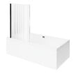 VILLEROY ET BOCH - Baignoire droite  Collaro 160 x 75cm Blanc mat  vidage et trop plein chrome + Pare bain gauche AURYS Raywall - vignette