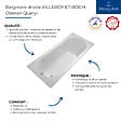 VILLEROY ET BOCH - Baignoire droite  Oberon quaryl 170 x 75 cm  + Pare bain droite AURYS Raywall Noir mat - vignette