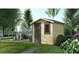 ALTANKA - Abri de jardin en bois - 7.5m2 - 3x2.5m - Ep. 28mm - Couleur: naturel - DOM755 - vignette